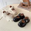 Zapatos para Niñas, Zapatos de Princesa de Cuero para Niños, Nuevo Estilo Primavera y Verano 2026, Zapatos Respirables con Cortes Negros de Suela Suave para Bebés Niñas
