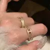 Anillo con letra H ~ Esmalte Zirconio Goteado en Aceite Gama Alta Abierto Ins Nicho Francés Popular Anillo para Dedo Índice para Mujeres