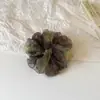 Goma para el pelo scrunchie de estilo coreano, ambiente relajado, color café degradado, para niñas, accesorio elástico de moda para el cabello, cuerda para coleta