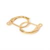 Brinco francês Clipe de orelha Gancho D-shaped Oval Gancho de orelha Gancho francês Cobre puro Cor-retendo Dourado Brincos DIY Acessórios
