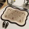 Tapete de Chão Absorvente de Banheiro Desenho Animado, Tapete Espesso para Pés de Banheiro, Tapete Antiderrapante para Entrada de Vaso Sanitário, Tapete de Banheiro de Terra de Diatomáceas