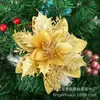 Explosiones transfronterizas flor de simulación de alta gama tridimensional tres capas polvo dorado flor de Navidad decoraciones de árbol de Navidad decoración de corona fabricantes