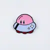 Broche de Desenho Animado Kirby Transfronteiriço Imagem Fofa Acessórios de Emblema de Metal Personalizados para Bolsa Roupas Decoração