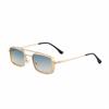 Gafas de sol cuadradas de nuevo estilo para hombre, Versátil estilo Steampunk, Metal Retro, Gafas de sol de alta gama con protección solar para hombre, Transfronterizo