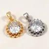 Luz Colgante de Encaje con Colgante de Gema de Color Gota de Agua Venta Caliente Diseño Incrustado de Diamantes Lujo Ligero Cadena para Clavícula de Gemas Multicolor Joyería para Mujer