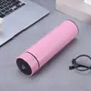 Termo inteligente con medición de temperatura, taza de agua de acero inoxidable de doble pared 304, regalos de negocios, taza para coche, logo con letras al por mayor