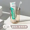 Copo simples para enxaguante bucal, copo de escova de dentes transparente personalizado criativo para casal, copo de plástico espesso para enxágue dental para uso doméstico