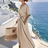 2026 Ropa Nueva de Verano para Mujer Estilo Bohemio Vestido de Temperamento Elegante Falda Larga de Viaje Transfronteriza