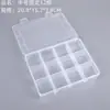 Caja de Plástico con 12 Compartimentos, Caja de PP, Caja de Almacenamiento para Tubo Termorretráctil, Juguete de Escritorio, Banda de Goma, Caja para Ferretería, Caja de Organización y Empaque para Joyería