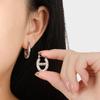 Aretes Europeos y Americanos Transfronterizos de Estilo Cool Versátiles Nariz de Cerdo Moda para Mujer Personalidad Lujo Ligero Acero de Titanio