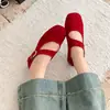 Sapatos Bean Bean Mary Jane Sapatos de Salto Único Femininos de Uma Tira Primavera Verão Ballet Retrô 2026 Francês Com Solado Macio Sapatos Baixos Saia