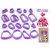 Molde para cortar pendientes redondos de arcilla blanda de acero inoxidable de 40 piezas, molde para cortar redondo, cortador redondo para manualidades, molde de corte redondo DIY