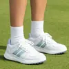 26 Novos Sapatos de Golfe Estilo Coreano, Sapatos Esportivos Antiderrapantes Femininos, Tênis com Travas Fixas e Solas Antiderrapantes, Sapatos Brancos