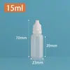 En stock botellas de plástico exprimibles de 3 ml a 100 ml para gotas para los ojos, botellas de tinta y botellas dispensadoras de pigmentos