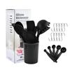 Juego de utensilios de cocina de silicona para cocina, juego de 28 piezas, no daña la sartén, sartén antiadherente, fácil de limpiar, resistente a altas temperaturas, gancho, cubo de almacenamiento para cocinar
