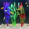 Alta imitación de fábrica paisajismo de acuario de orquídea norteamericana decoraciones de acuario hierba de pez falsa tiras finas de simulación de hierba acuática algas marinas