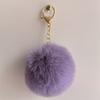 Colgante de bola de pelo sintético de conejo rex de imitación de 8 cm, llavero, accesorios para bolso de joyería DIY, colgante de bola de lana al por mayor