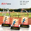 Trofeo de Cristal Personalizado y Medalla para Carrera de Relevos, Juegos Deportivos, Maratón y Campeonato de Carrera de Larga Distancia