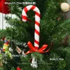 Navidad Árbol de Navidad Cortes de Rama Jarrón Arreglo Floral Decoraciones Duende de Caramelo Adornos para Árbol de Navidad Colgantes de Navidad