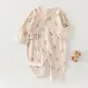 Mameluco de Mariposa para Bebé Recién Nacido 0-6 Meses Estilo Todas las Estaciones Clase A Algodón Puro Pijama Body Protección de Barriga de Bebé Cuello Asimétrico Una Pieza