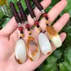 Colgante Pequeño de Piedra Bruta de Jade Blanco Afgano al por Mayor, Piedra Bruta de Forma Irregular con Color Natural, Colgante de Jade, Pepita de Imitación de Jade Hetian