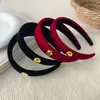 Diadema de Terciopelo Negro de Ala Ancha para Mujer, Estilo Coreano Otoño e Invierno, de Alta Gama, Elegante, Moderno, Accesorio para el Cabello
