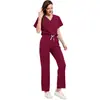 Uniformes de quirófano hechos a medida con etiquetas de tela, bordado de poliéster-spandex, uniformes médicos de quirófano, uniformes de enfermería, producción en lotes pequeños con diseño libre y muestreo rápido