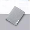 Cartera de lona vertical corta para hombre, billetera ultrafina con licencia de conducir, billetera pequeña para hombre con cremallera fina
