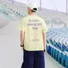 2026 Verano Juvenil Color Sólido Estampado de Letras Holgado Pareja Tops Deportivos Cuello Redondo Manga Corta Camiseta Unisex