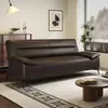Sofá cama convertible con piel resistente a los arañazos de gato, diseño simple y moderno, adecuado para apartamentos pequeños, habitaciones de alquiler y oficinas; sofá plegable