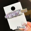 Pinza para el Cabello sin Costuras de Pedrería Perla Brillante, Pinza de Alto Nivel para Flequillo, Horquilla Recta, Pinza Lateral, Pinza de Pato Accesorio para el Cabello