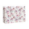 Bolsa de papel portátil en stock, bolsa de compras de regalo de mano con patrón de flores de estilo Ins simple, bolsa de regalo pequeña con logotipo imprimible