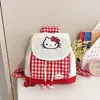 Nova Mochila de Viagem Estilo Rua Xadrez com Estampa de Gato para Menina Bolsa de Armazenamento Mochila Feminina Grande Capacidade com Cordão 2026