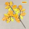 Hojas artificiales de alcanforero, hojas de roble, hojas de roble nata, ramas falsas, hojas, plantas verdes pastoriles, follaje verde decorativo para paisajismo