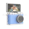 Cámara transfronteriza mini cámara para niños Pantalla abatible de 180 grados Pantalla de 1.47 pulgadas cámara digital retro para estudiantes