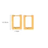 Pendientes Rectangulares Geométricos Acero Inoxidable Chapado en Oro de 18K Pendientes Elegantes Simples con Estilo Fabricantes de Pendientes Venta al Por Mayor