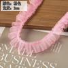 2 cm de ancho blanco azul polvo negro hongo arrugado hilo transparente con encaje hecho a mano diy dolor bolsa juguete ropa decoración accesorios