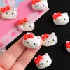 Gato de Laço Desenho Animado Pequenos Acessórios de Resina Artesanal DIY Cola de Creme Capa de Celular Fivela de Sapato Grampo de Cabelo Materiais para Joias