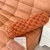 Almohada retorcida de lana de cordero, Almohada larga tejida para decoración de dormitorio y sala de estar, Cojín de felpa para sofá, Envío directo de una sola pieza