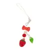 Llavero con colgante de corazón para niña, bonito estilo Ins, con carcasa decorativa para teléfono móvil, cadena con adornos colgantes que combinan con todo, venta al por mayor