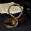 Pulsera Original Tejida a Mano con Nudo Vajra Thangka Ocho Deidades Guardianas Pulsera de Tara Verde Sala de Transmisión en Vivo