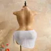 Top de Cadena para Cuerpo AYJ Transfronterizo Vintage con Tachuelas Cruzadas, Perlas Rosadas Mate, Cuello Halter de Alta Resistencia, Espalda Descubierta Estilo Punk