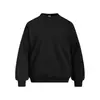 Sudadera con capucha lisa de color liso holgada para hombre, estilo primavera otoño, marca de moda, ropa urbana, bolsillo lateral, cuello redondo, sudadera informal para pullover