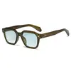 Nuevas gafas de sol cuadradas clásicas europeas y americanas para hombre y mujer, con detalles de remaches, modernas y versátiles, gafas de sol personalizadas para exteriores casuales