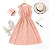 Comércio Exterior Roupas para Mulheres de Meia-Idade e Idosas, Roupas para Mães, Vestido de Comprimento Médio, Novo Estilo Solto de Verão, Afinando e Rejuvenescedor