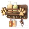 Estante para Guardar Llaves de Entrada Montado en la Pared Estante para Guardar Correas y Juguetes para Mascotas Gancho de Pared para Abrigos y Bolsos