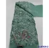 Vestido Estilo Francés con Bordado Pesado de Perlas, Tela de Encaje para Boda, Tela de Encaje con Lentejuelas Nupciales