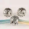 Prata Antiga 10mm Furo Grande Contas Vazadas Contas Espaçadoras Redondas Retro Acessórios DIY Liga Bola Oca Contas Soltas Acessórios para Joias
