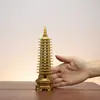 Ornamento da Torre Wenchang de Latão, Modelos de Nove e Treze Andares, Banhado a Ouro, para Sala de Estar e Escritório, Artesanato para Presente, Venda por Atacado do Fabricante