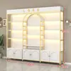 Prateleira de Cosméticos Display Rack Multicamadas Gabinete de Exibição de Produtos para Salão de Beleza Skincare Salão de Unhas Barbearia Gabinete de Exibição